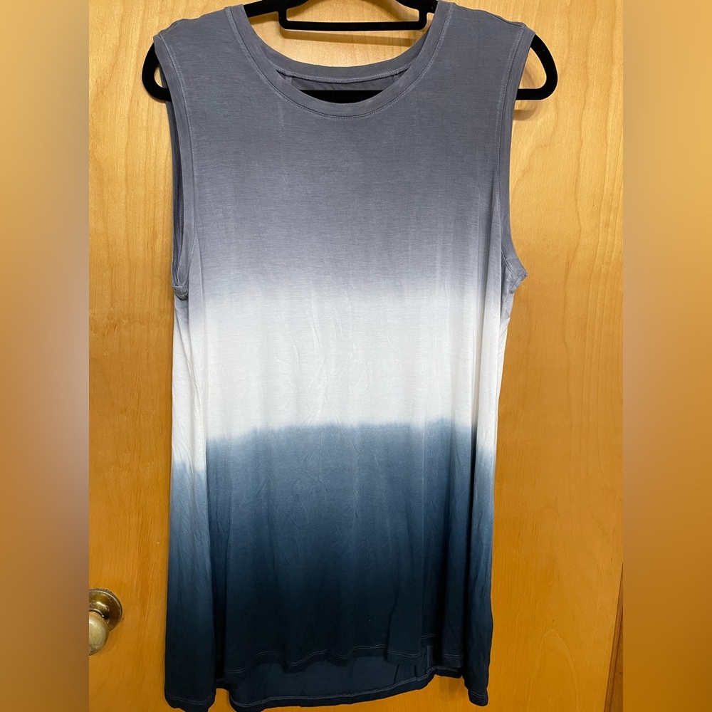 Attitudes by Renee Dip Dyed Tunic Top Size Large